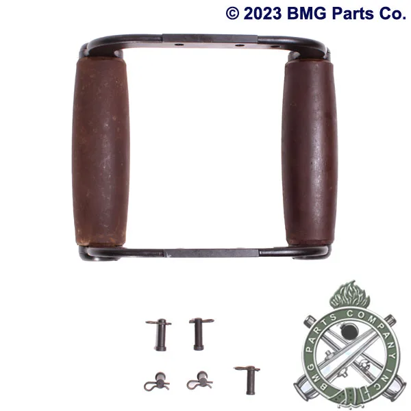 M2HB Back Plate Grip and Frame Assembly, with Red Grips.