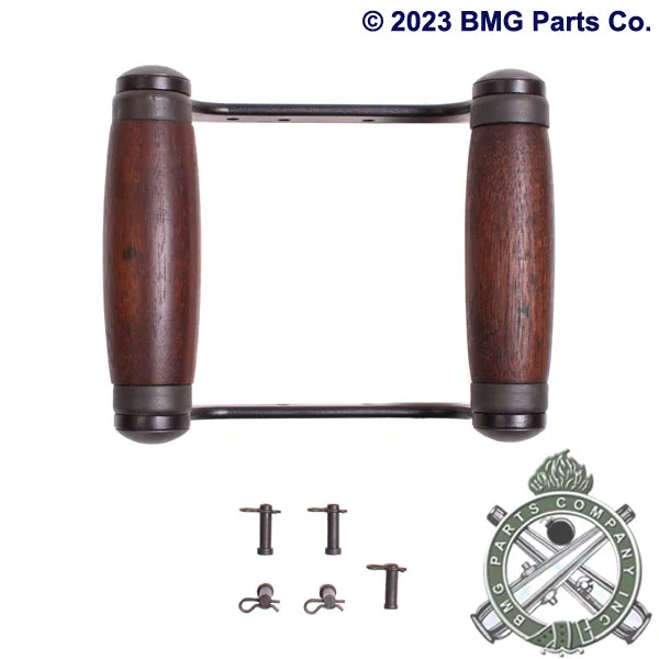 M2HB Back Plate Grip and Frame Assembly, with wood grips and ferrules.