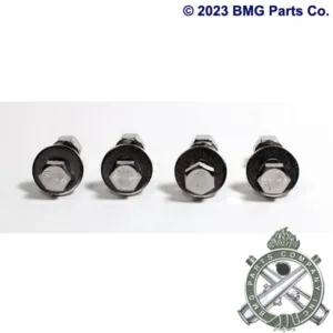 Bolt Set (set of 4), .500 x 2.250 Stainless Steel Bolt Set, with Bolt, Flat Washer, Lock Washer and Nut.  For use on four hole pattern mounting solutions.  New.