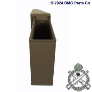 7.62mm Ammunition Stowage Can with mounting bracket.