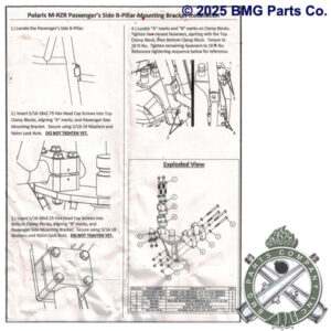 M-RZR Right Passenger Side B-Pillar SA12 Swing Arm Mounting Bracket