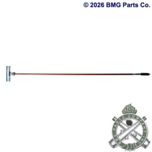 MG13 Cleaning Rod, Silver Handle, Brown Rod, with Brush.